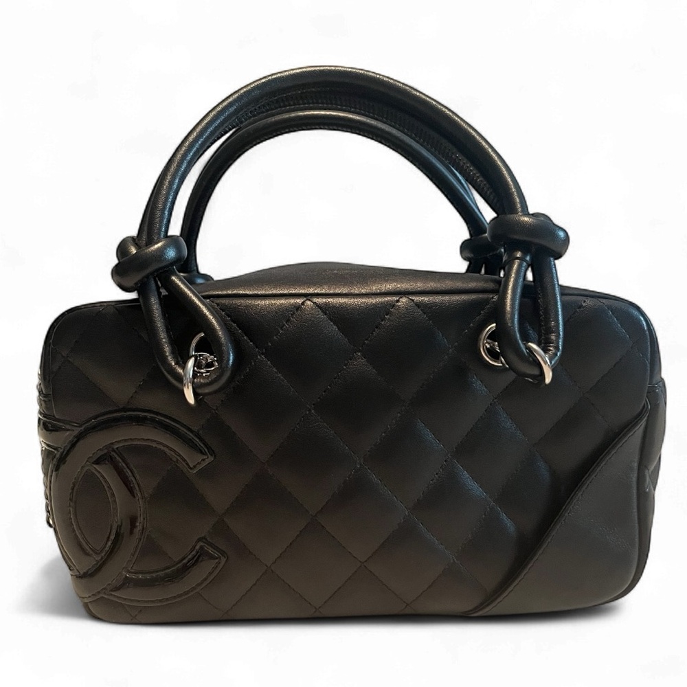Chanel Quilted Small Cambon Bowler Black